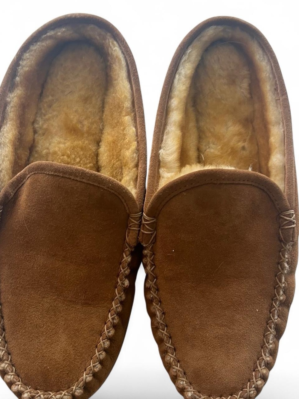 L.L. Bean Shearling Moccasin Slippers Mens 12